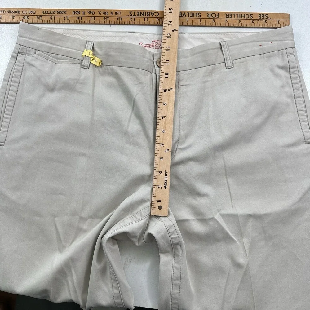 Tommy Bahama Mens TBC Relax Chinos‎ Pants 40x30 Tan Cream 100% Cotton Distressed